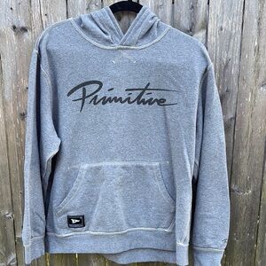 Primitive Heather Gray Men's Reversible Hoodie great condition